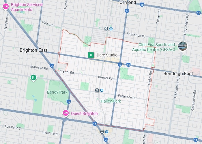 Bentleigh map area
