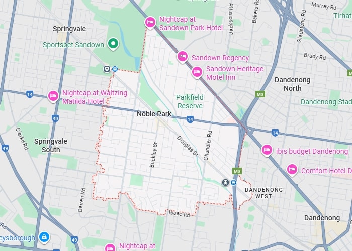 Noble Park map area